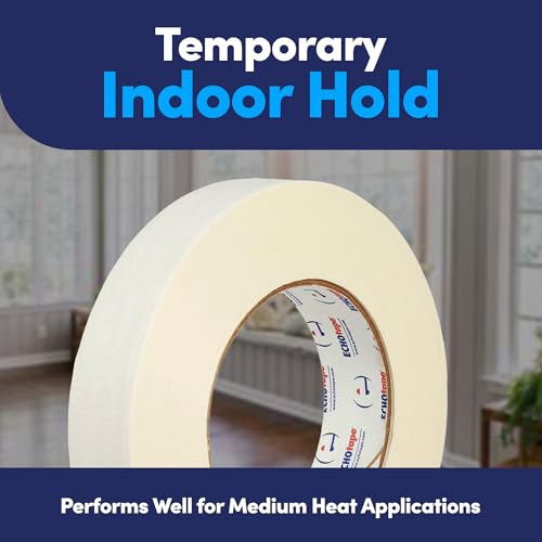 Image of ECHOtape DC-K048A | Strong, Double-Sided Tape for Temporary Hold and Bonding | White | Sticks Well to Most Surfaces | Removes Cleanly | Easy Tear | Excellent Holding Power | .94 in x 36 yd