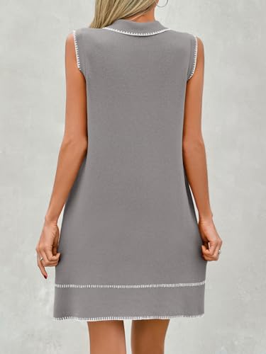 Image of Wenrine Womens Summer Mini Dress Casual Sleeveless Knit Tank Dresses