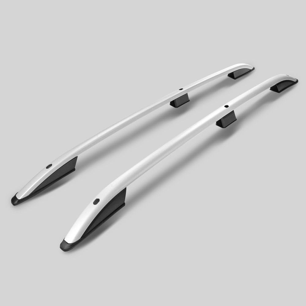 CHROMEMASTER | Barras Portaequipajes, Rieles de Techo Compatible con Touareg 2002-2010; Se Utilizan para el Montaje de Portaequipajes de Techo, Cajas de Techo o Portabicicletas; Aluminio