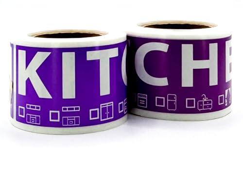 Tapes N More Moving Labels for Kitchen, Set of 100, Ideal for Your Packing Supplies kit and Moving Boxes