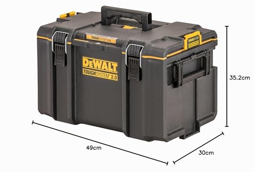 Heavy-duty toolbox with IP65 seal, 50kg load, auto-latching, removable tray, and tracker-ready design—ideal for secure, stackable jobsite tool storage. - 31