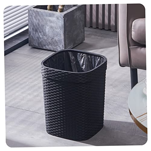 Bote de basura rectangular grande de plástico SOLUSTRE miniatura 6