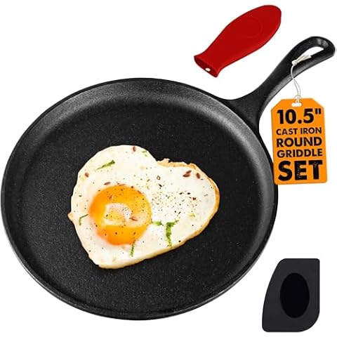 MeJOY 10.5" Cast Iron Griddle Cover