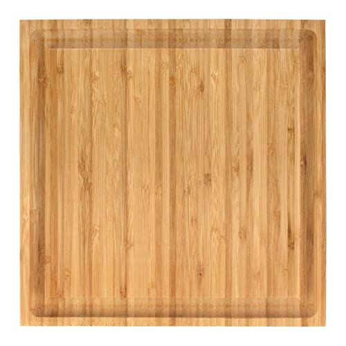 Tabla de Cortar de Bambú Premium con Ranuras para Jugos – 11" x 11" x 0.75" – 1 Pieza miniatura 1