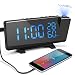 Produktbild Laelr Projektionswecker FM Radiowecker mit Projektion digitaler Wecker 6,5 Zoll Reisewecker Tischuhr Mit Dual-Alarm Snooze, Temperature, Hygrometer 120° Projektor,180°Flip-Anzeige und 12/24H