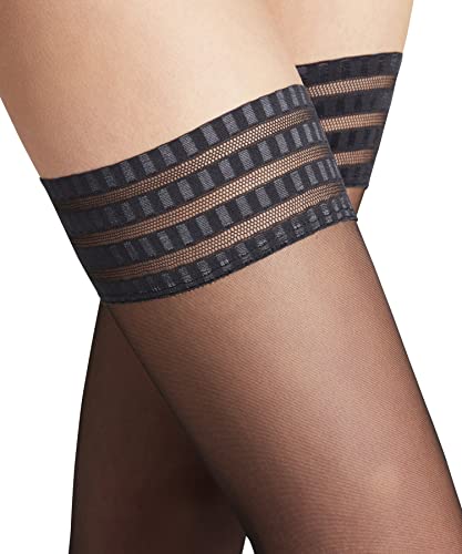 Image of FALKE womens Pure Matt 20 Den Stay-ups W 1 Pair