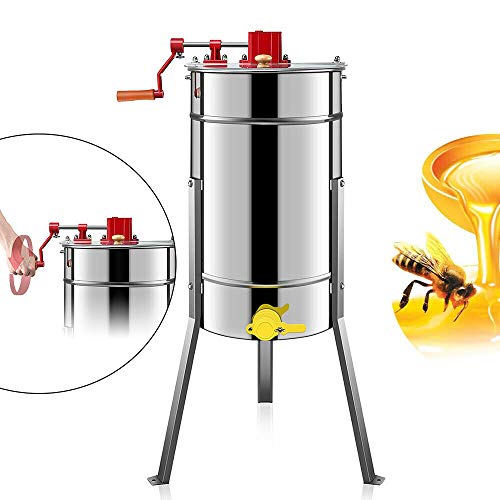 FLYHERO Honigschleuder / 4 Waben/Manuell/Rostfreier Edelstahl/Imker Honig NeuExtracteur De Miel Acier Lnoxydable 4Cadre… – Bild 3