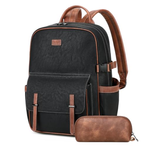 YIQUN Vegan Leather Laptop Backpack for Women Designer 15.6 Inch PU Laptop Bag, Ladies Travel Computer Work Backpack by YIQUN - Used condition - US$27.83