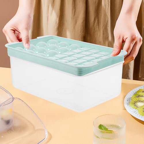 Molde para bolas de hielo Healifty con tapa y caja azul miniatura 7