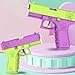 Fidget Toy Gun, 2 PCS Fidget Toys, 3D Printed Mini 1911 Pistol and Revolver, Stress Relief Toys for Adults, Swimming Pool & Beach Water Gun Toy on Summer