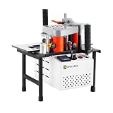 MSfullsea Woodworking Edge Bander Banding Machine Portable Edge Bander Curve Straight Edge Banding Machine Adjustable Speed 5-10m/min 110V