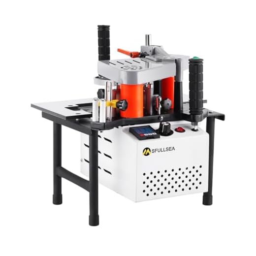 MSfullsea Woodworking Edge Bander Banding Machine Portable Edge Bander Curve Straight Edge Banding Machine Adjustable Speed 5-10m/min 110V