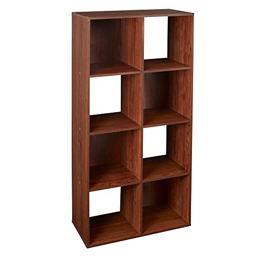 ClosetMaid Cubeicals 8 Cube Storage Shelf Organizer Bookshelf, Stackable, Vertical or Horizontal, Easy Assembly, Wood, Dark Cherry Finish by ClosetMaid - Used condition - US$72.26