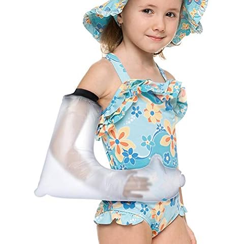 Cast Covers,Watertight Full Arm Cast Protector Reusable Sealed Cast Waterproof Bag to Keep Wound and Bandages Dry Fit The Finger Hand Wrist No Mark on Skin-Full Arm for Kids Shower Cover