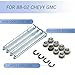 UGSHY Pack-16 Car Door Hinge Pin Set, Durable Bushing Repair Kit with E-Ring Clamp, Automobile Modification Accessories, Compatible with Chevrolet GMC (Silver)