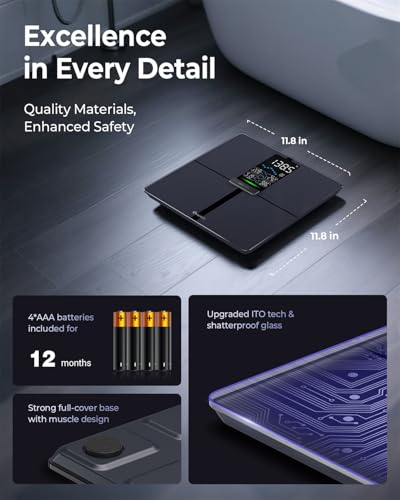 image for Ovutek Professional Smart Scale for Body Weight, BMI, Body Fat, Muscle