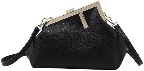 La Saint Belle Women's Fashion Handbag, Trendy Design Faux Leather Handbag, Crossbody Bag, Shoulder Purse for women, Evening Clutch (Black)