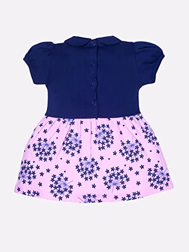 Image of Baby GO Cotton Baby Girls Frock Dress with Bow | Full Sleeve Casual Dress | Checked Winter Wear Princess Skirt Outfit for New Born Baby Girls