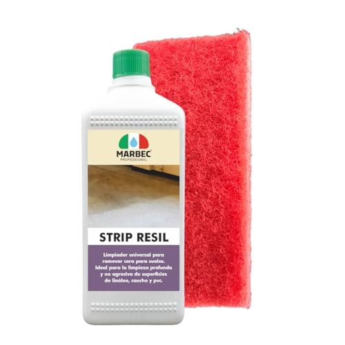 MARBEC STRIP RESIL 1LT + TAMPÓN ROJO Limpiador universal removedor de cera para suelos