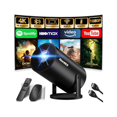 Proiettore 1080P FHD [2026 Upgraded] Mini Proiettore Portatile 4K con