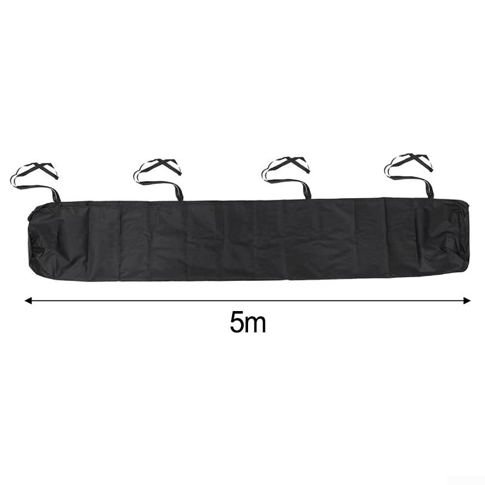 Housse de store de terrasse imperméable pour l'extérieur avec fermeture à cordon, conçue pour protéger les auvents de jardin et de balcon contre les intempéries et les dommages environnementaux (5 m)