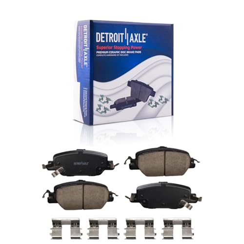 Image of Detroit Axle - Rear Brake Kit for 2017-2025 Honda CR-V, Drilled and Slotted Disc Brake Rotors Ceramic Brake Pads 2017 2018 2019 2020 2021 2022 2023 2024 2015 Replacement: 12.20 inch inch Rotor