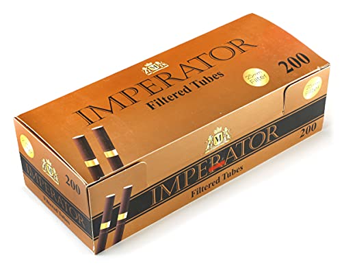 Imperator Brown Color 25Mm Filtered Cigarette Tubes - 1 Box With 200 Tubes #TOP1
