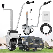 Electric Trailer Dolly,12V 350W Motorised Jockey Wheel,Ratchet Trailer Jack,Steel Motorised Jockey Wheel Trailer Mover,5000lbs Towing Capacity,23ft/min Speed,for Caravan,Boat,Trailer