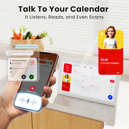 Image of Pastigio Digital Calendar, 15.6'' Wall Touch Screen Planner, No Subscription, Smart AI Family Electronic Calendar, Chore Chart with Tasks Rewards for Kids, Digital Photo Frame, Wall & Desk Mountable