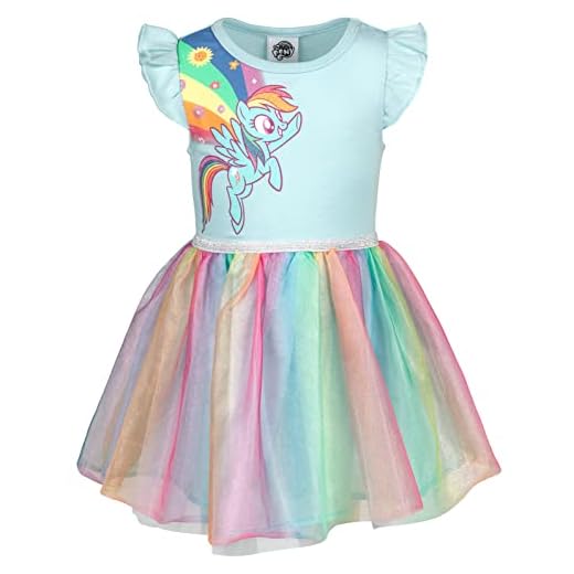My Little Pony Big Girls Short Sleeve Dress Blue 10-12