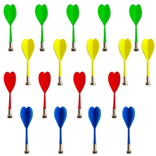 18PCS Magnetic Darts Safety Soft Tip Replacement Darts Portable Indoor Game Target Accessories for Indoor Games & Family Fun HallsGreen Red Blue Yellow