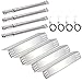 Hisencn 4Pack Gas Stainless Steel Burner, Stainless Steel Heat Plate Heat Tent, Igniter Electrode Repair KIT Replacement for Kitchen Aid 720-0733A 720-0745B Gas Grill Models