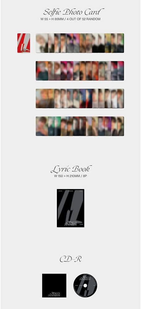 PLEDIS, Seventeen ATTACCA CARAT Ver 9th Mini Album [Incl. Transparent Photocard, Photocard Sleeve] (Random ver), PLD0102
