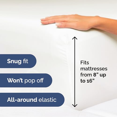 Image of Cal King Size 4 Piece Sheet Set - Soft & Cooling Bed Sheets - Antique White | Fits 8 Inch to 16 inch Mattress, Wrinkle Free & Fade Resistant with Deep Pockets, Breathable, Comfy Hotel Luxury Bedding