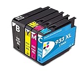 NTT 4 cartuchos de tinta XL para HP 932XL 933XL 932 933 Multipack compatibles con HP Officejet 6600 6700 7110 7612 7610 6100