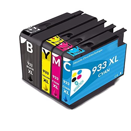 NTT 4 cartuchos de tinta XL para HP 932XL 933XL 932 933 Multipack compatibles con HP Officejet 6600 6700 7110 7612 7610 6100