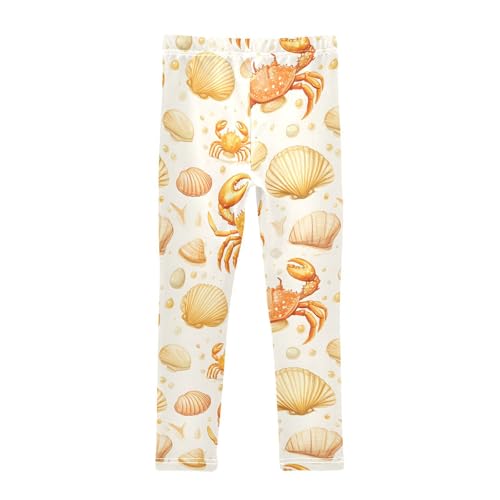 Crab Shell Girls Leggings Soft Stretch Workout Yoga Dance Pants for Kids Casual Tights2