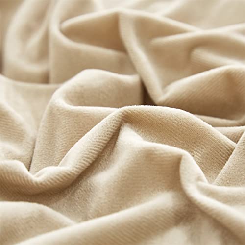 Houseri Taupe Velvet Comforter Set Full Fluffy Khaki Bedding Comforter Full Size Light Brown Sherpa Comforter Sets Flannel Puffy Tan Fuzzy Comforter Set Full For Boys Girls Sand Color Bedding Full #TOP4