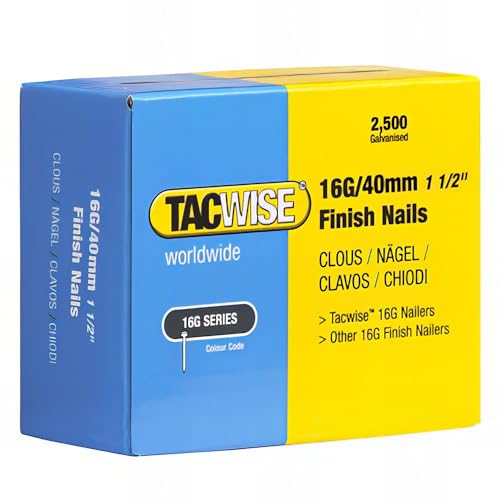 Image of Tacwise 0319 Type 16G / 40 mm Galvanised Finish Nails, Pack of 2500