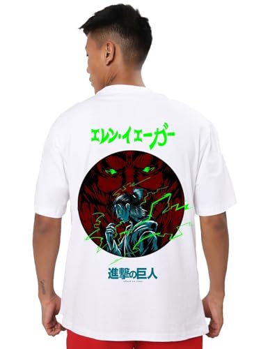 Image of Bewakoof Men's Graphic Printed Oversized T-Shirt 578830 White L