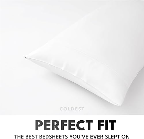 Miniatura 7 de Sábanas y fundas de almohada Coldest  100% bambú con bolsillos profundos de bambú, sábanas de lujo extra suaves y transpirables, resistentes a la