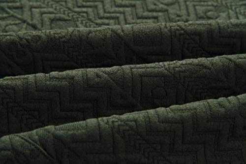 Sebowel Women Zipper Pullover Sweatshirt Plain Long Sleeve Quilted Blouse Shirts Lightweight Pullover Jacket, Army Green, Xxl #TOP5