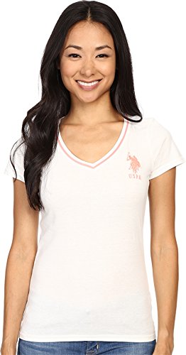 U.S. Polo Assn. Junior's Cotton Jersey V-Neck Big Logo T-Shirt