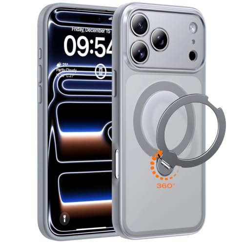 TOCOL for iPhone 17 Pro Case with 360° Magnetic Stand, Gray