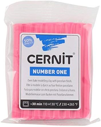 Cernit Number one Clay 56g-Raspberry, 7 x 5.5 x 1.5 cm