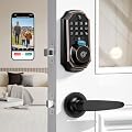 WiFi Video Smart Lock with Camera & Doorbell - 5-in-1 Keyless Entry, Fingerprint, Keypad, App Control, Two-Way Audio, Auto Lock, Waterproof, Easy Installation
