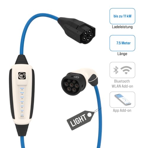 Nrgkick 16A Light 7.5M Pure, Mobile Wallbox 11Kw – Stazione Di Ricarica Portatile 16A Per Auto Elettriche, Compatibile Con Tutti I Veicoli Ev - 2