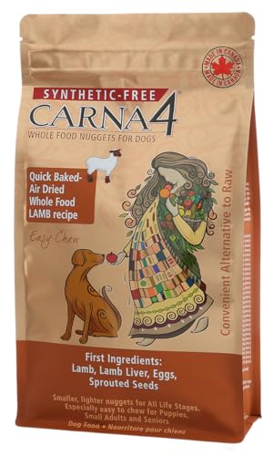 CARNA4 All Life Stages Easy Chew Lamb Formula Dry Dog Food (5lbs, Lamb)