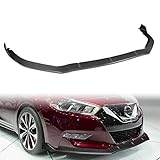 Q1-TECH, Front Bumper Lip fit for Compatible with 2016 2017 2018 Nissan Maxima, Front Bumper Lip Spoiler Air Chin Body Kit Splitter ABS, GT-Style (Painted Carbon)