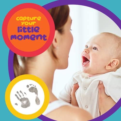 Baby Footprint Kit Twin Pack - Newborn Hand and Foot Print Gift - Eight Ready to Frame Sheets and Two Nekoosa inkless towelettes from Bella Beso